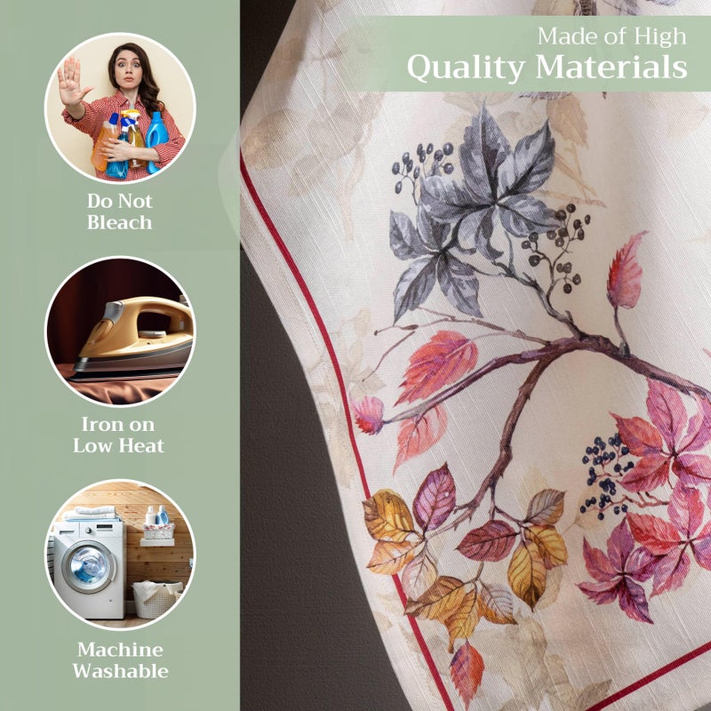 Maison d' Hermine Kitchen Towels Set of 3 100% Cotton 20" x 27.5" Reusable Cloth Tea Dish Towels Absorbent with Hanging Loop for Kitchen Dining Thanksgiving Christmas Decorations (Equinoxe - Beige) - Image 3